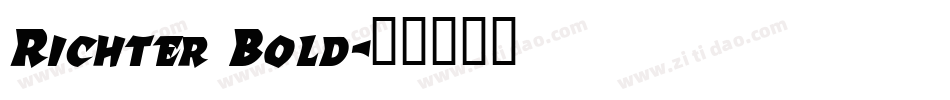 Richter Bold字体转换